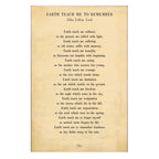 Earth Teach Me to Remember Art Print - Poetry Collection