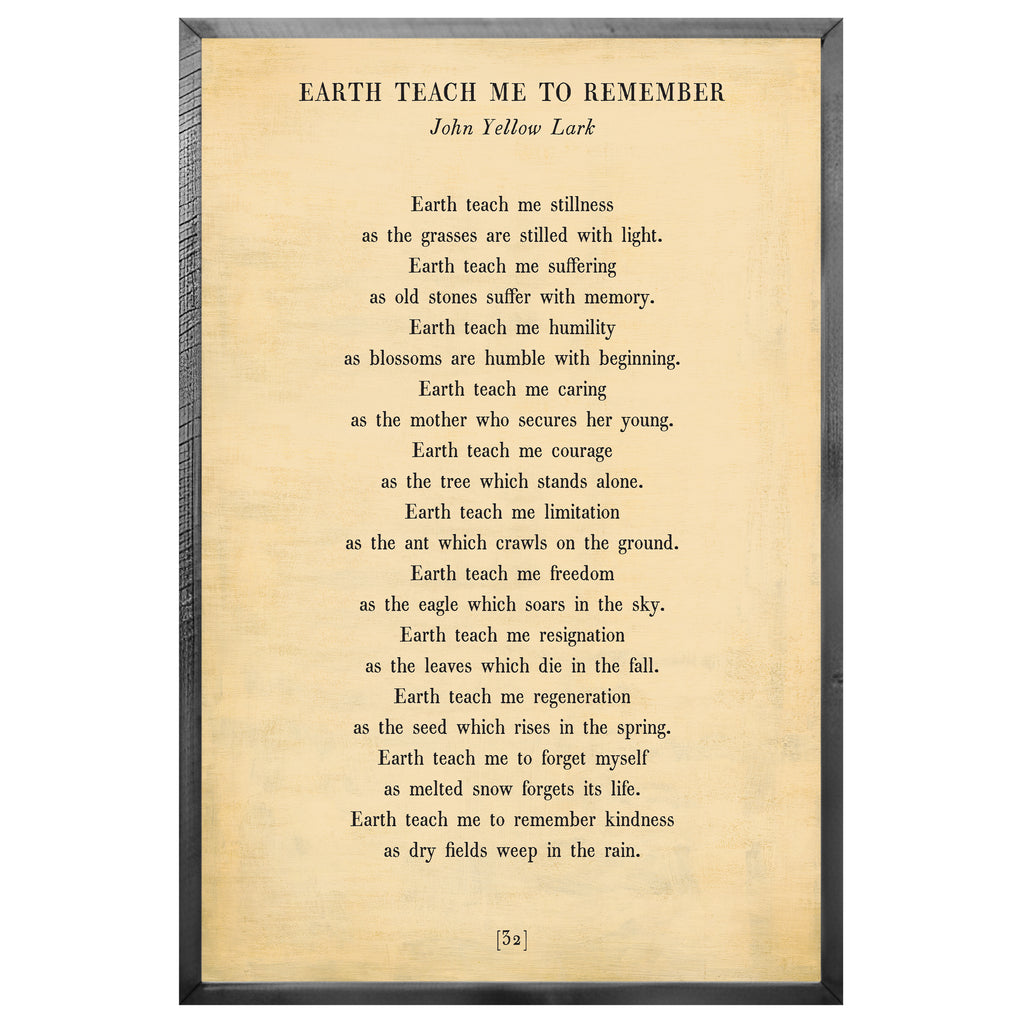 Earth Teach Me to Remember - Poetry Collection