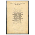 Earth Teach Me to Remember - Poetry Collection (Grey Wood) - Art Print