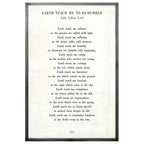 Earth Teach Me to Remember - Poetry Collection (Grey Wood) - Art Print