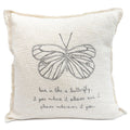 ***Pillow Collection- Embroidered Love Is Like A Butterfly Pillow 24"x24"