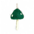 Teal with White Dots mushroom - Felt Patch of Mushrooms