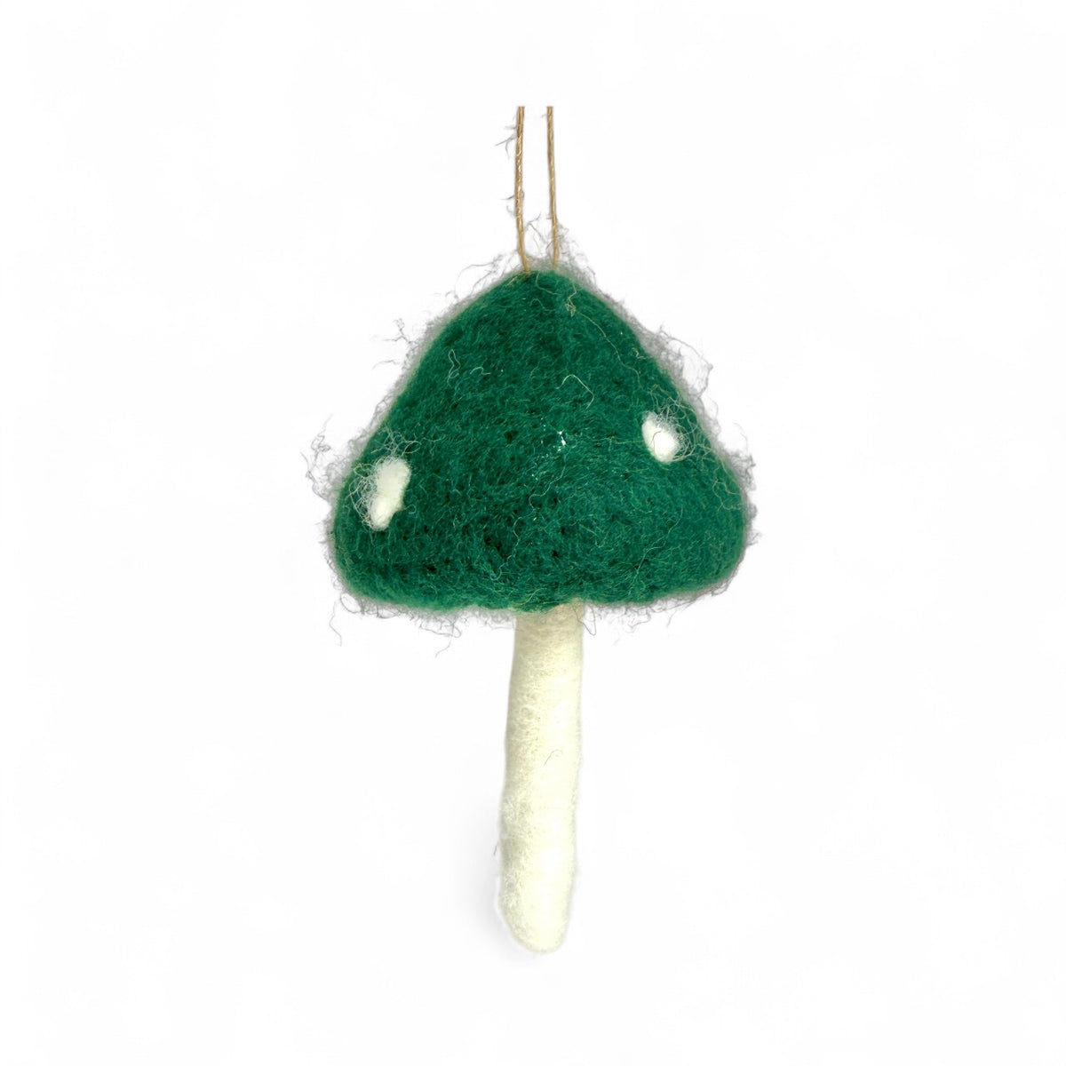Teal with White Dots mushroom - Felt Patch of Mushrooms