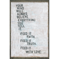 Faith, Truth & Love (Grey Wood) - Art Print