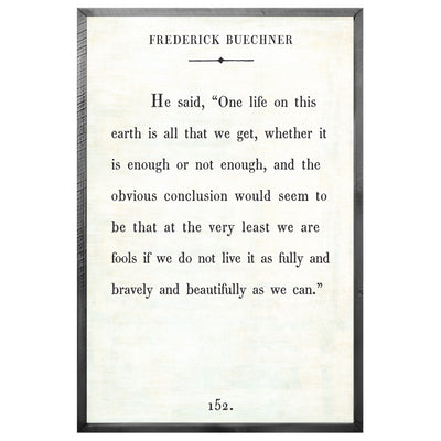Frederick Buechner Art Print - Book Collection