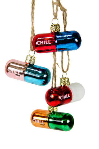 Chill Pill Ornament - Single Asst.