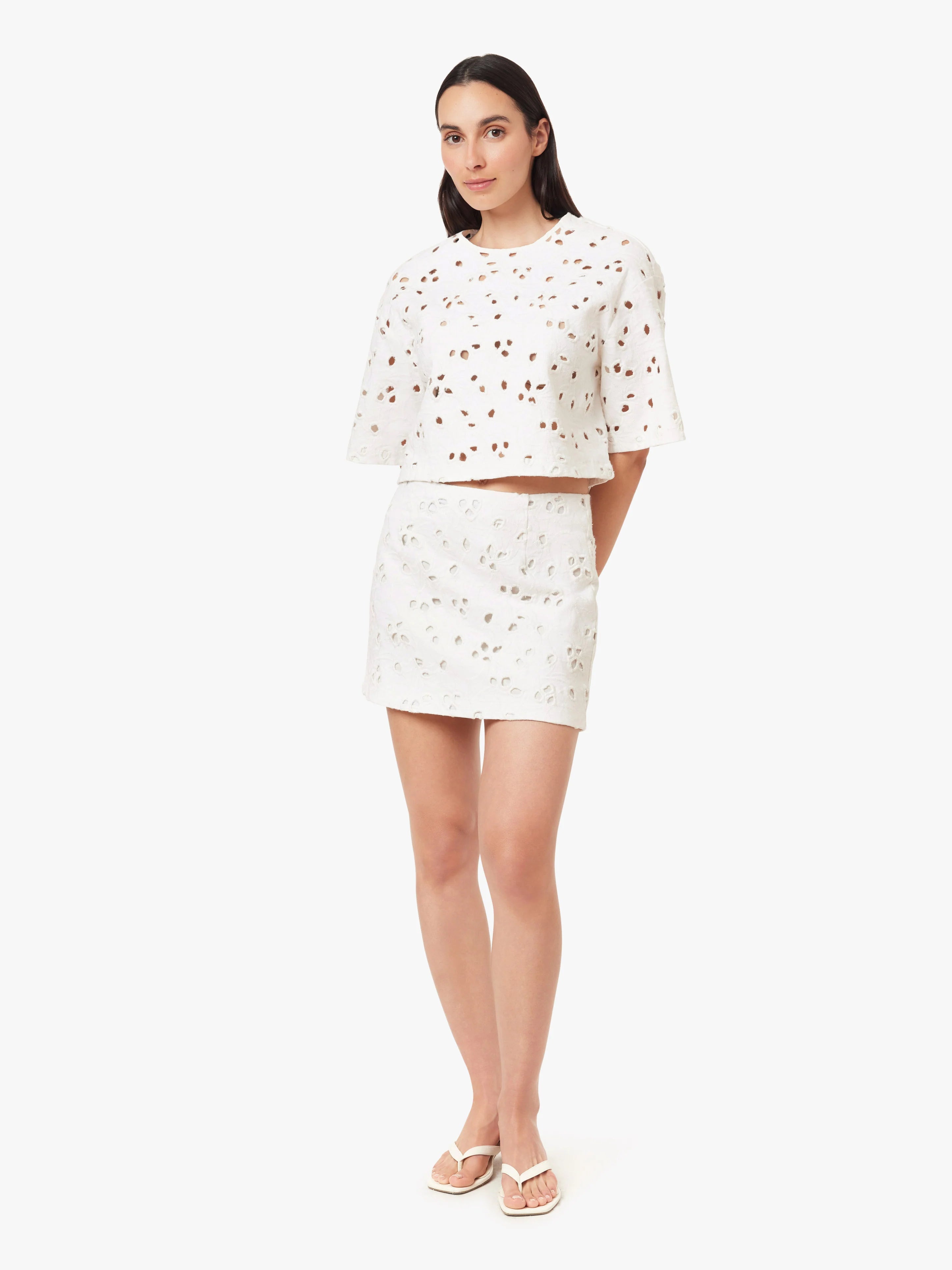 Embroidered Top - White
