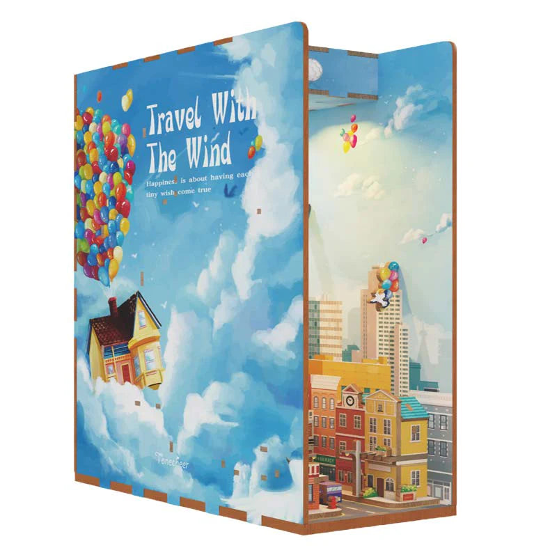 Miniature House Book Nook Kit: Travel with the Wind