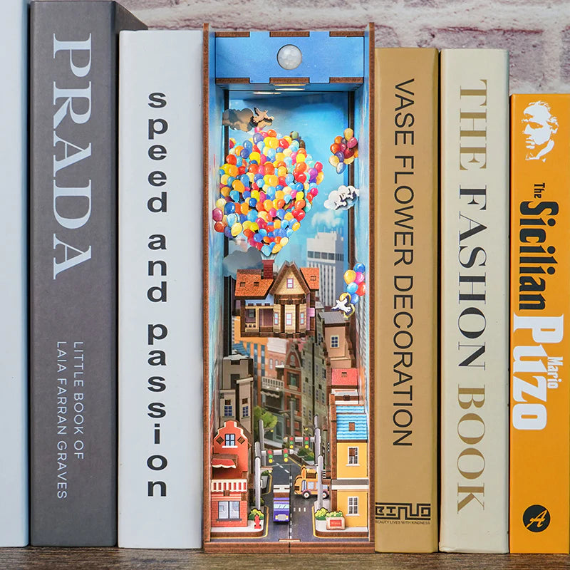Miniature House Book Nook Kit: Travel with the Wind