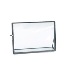 Glass and Metal Picture Frame with Stand - Landscape 5x7