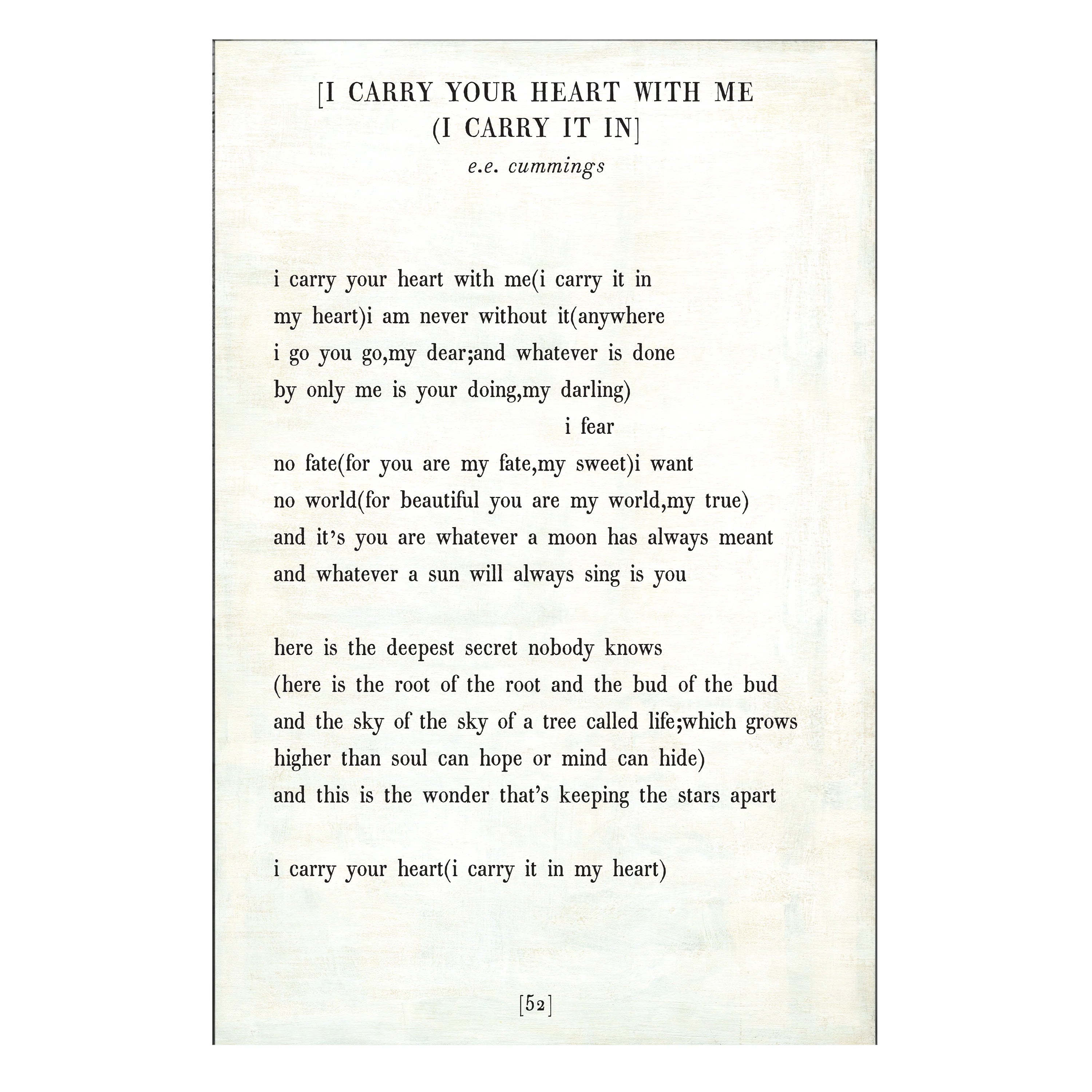 I Carry Your Heart - Poetry Collection