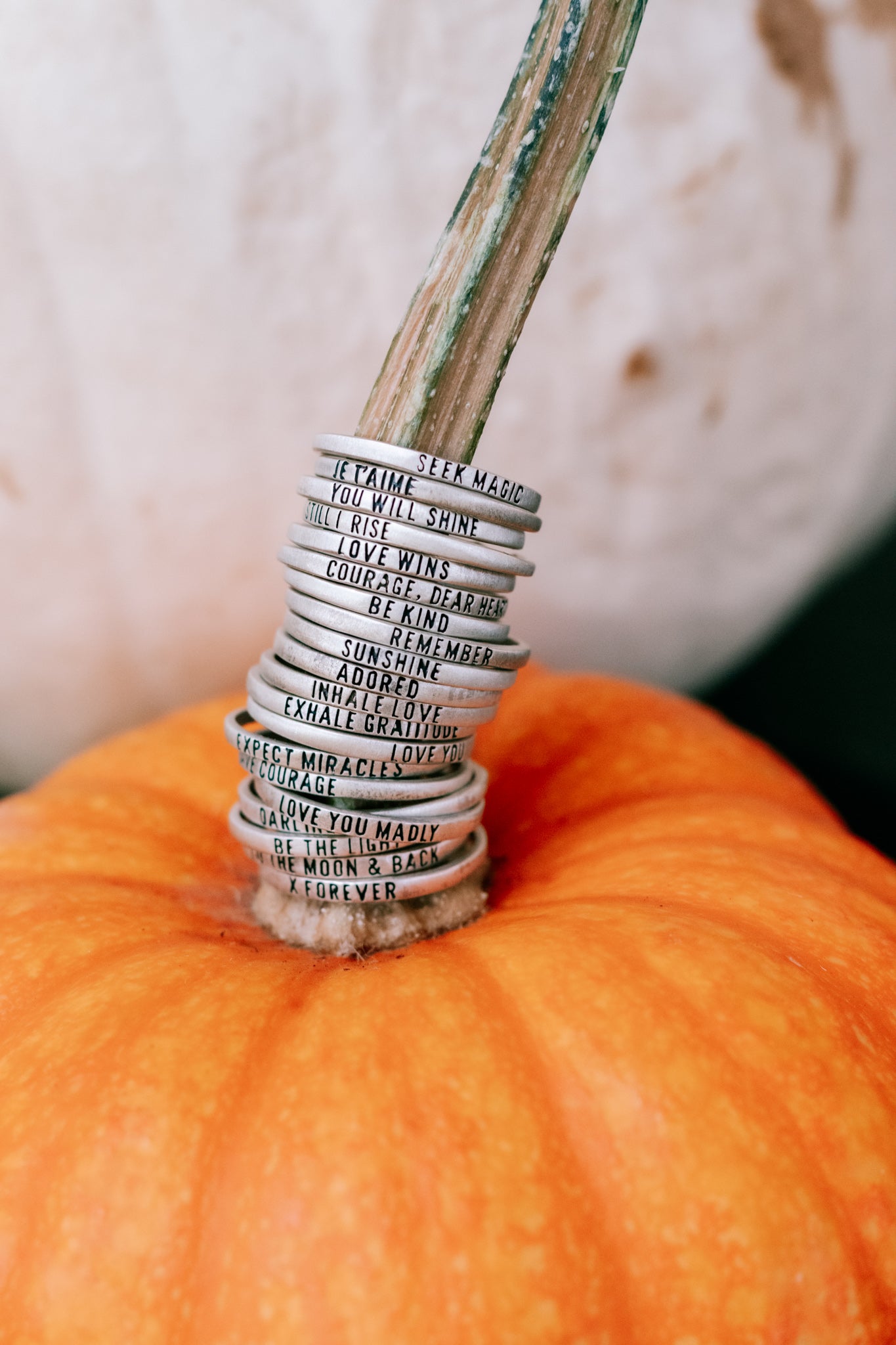 ***Inhale Love Stackable Ring - Adjustable