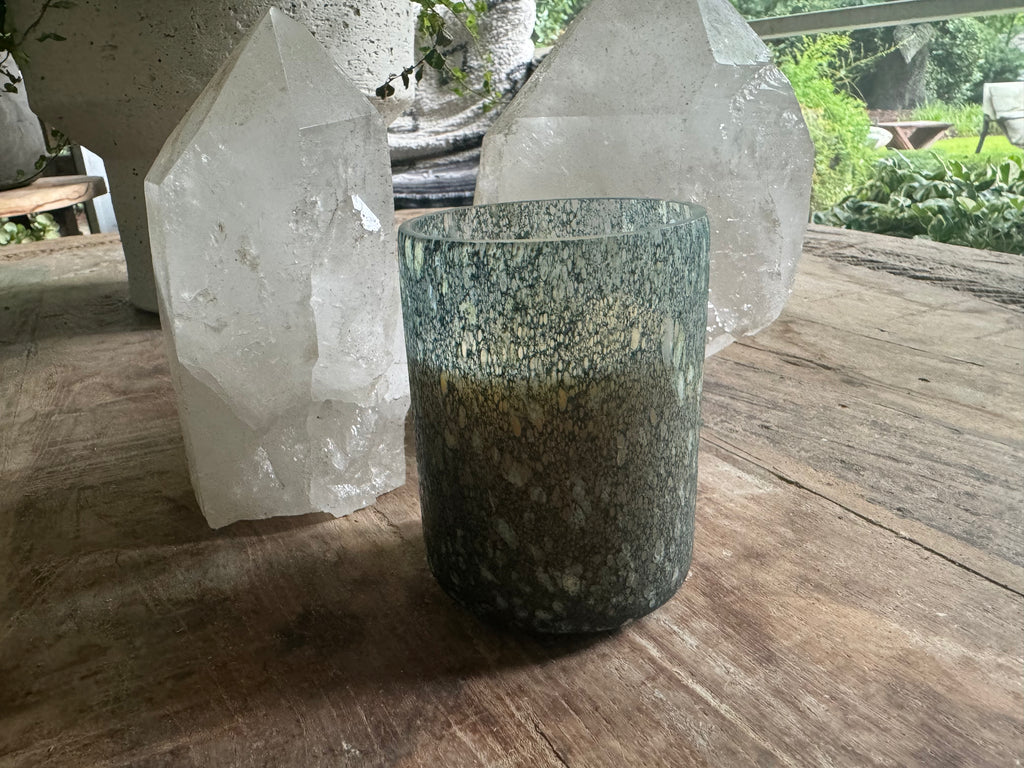 Bronze Nag Champa Textured Glass Candle