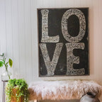 L-O-V-E  Art Print in Black - Gallery Wrap