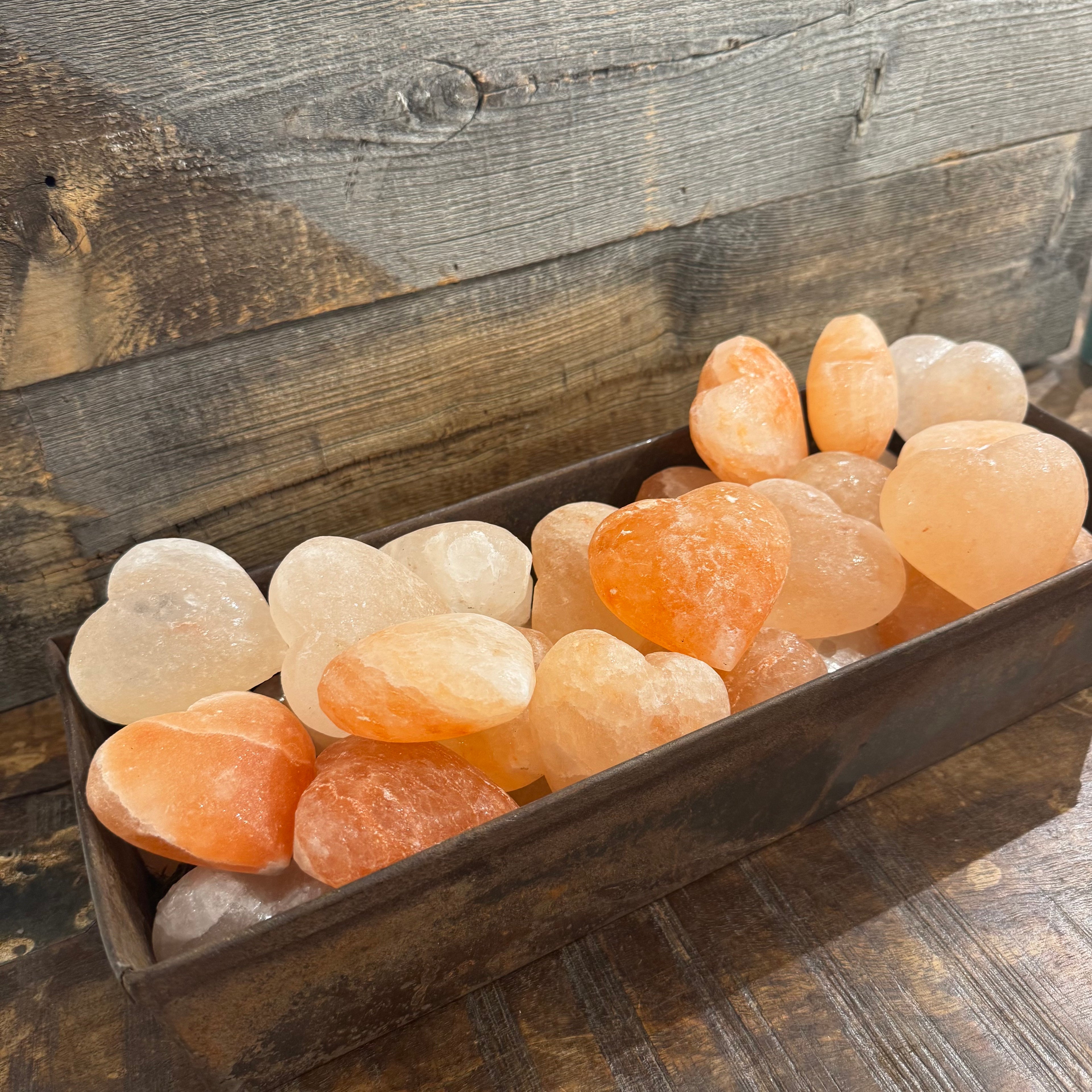 Heart Shaped Himalayan Salt Stones