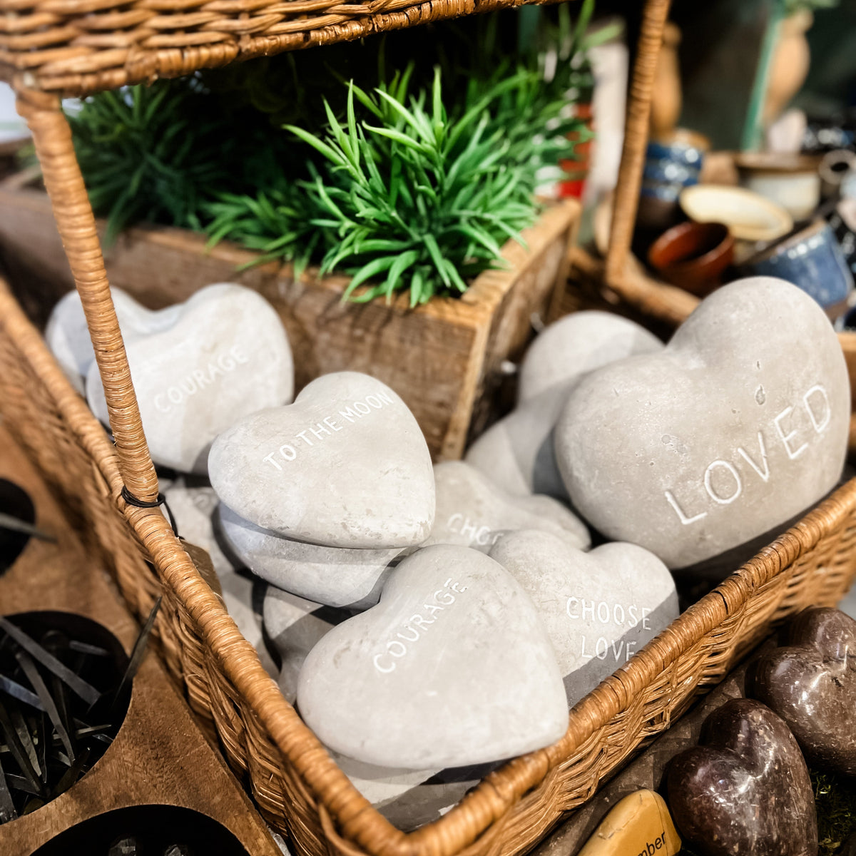 Courage Heart Shaped Stone