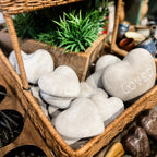 To The Moon Heart Shaped Stone