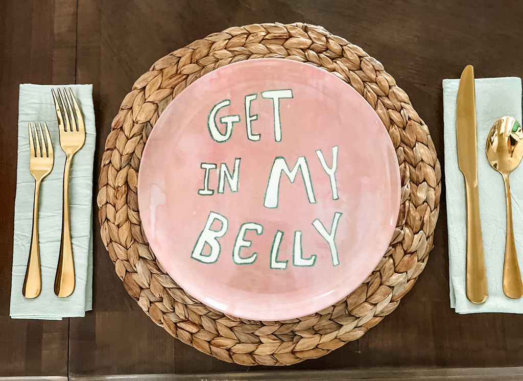 Get In My Belly Melamine Plate - Happy Belly Plate Collection