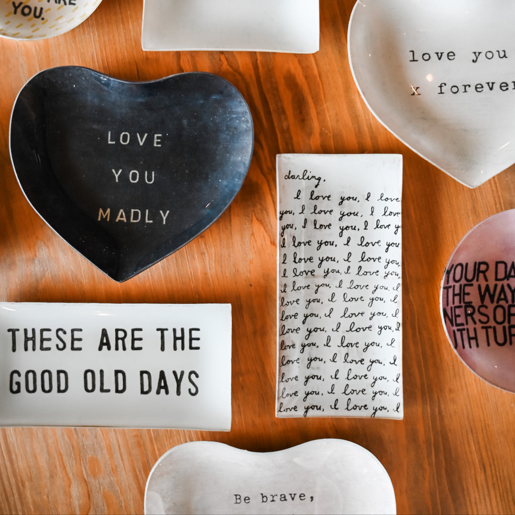 Good Old Days Rectangular Decoupage Plate 8.5x4