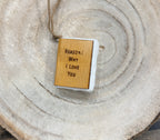 Little Book Ornament with Cotton Hanger - Reasons Why I Love You