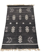 Navy Rug with Fringe 3'x5'