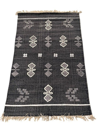 Navy Rug with Fringe