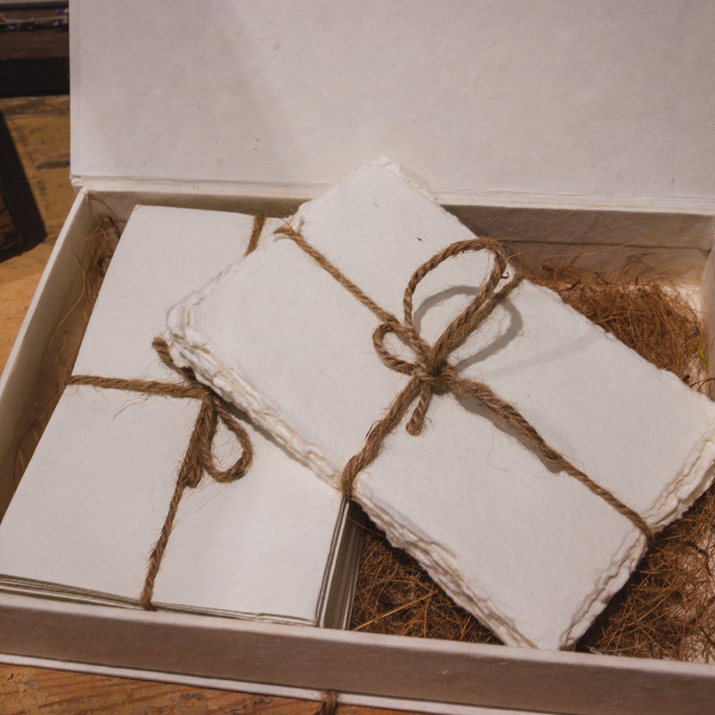 Handmade Cotton Paper Bundle - Cream
