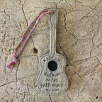 Keep on rockin' in the free world (Neil Young) Wooden Guitar - 2"x5"