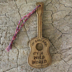 Cat Stevens Wooden Acoustic Guitar 2"x5"