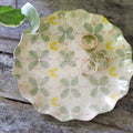 Butterfly Garden Scalloped Round Decoupage Plate 5"