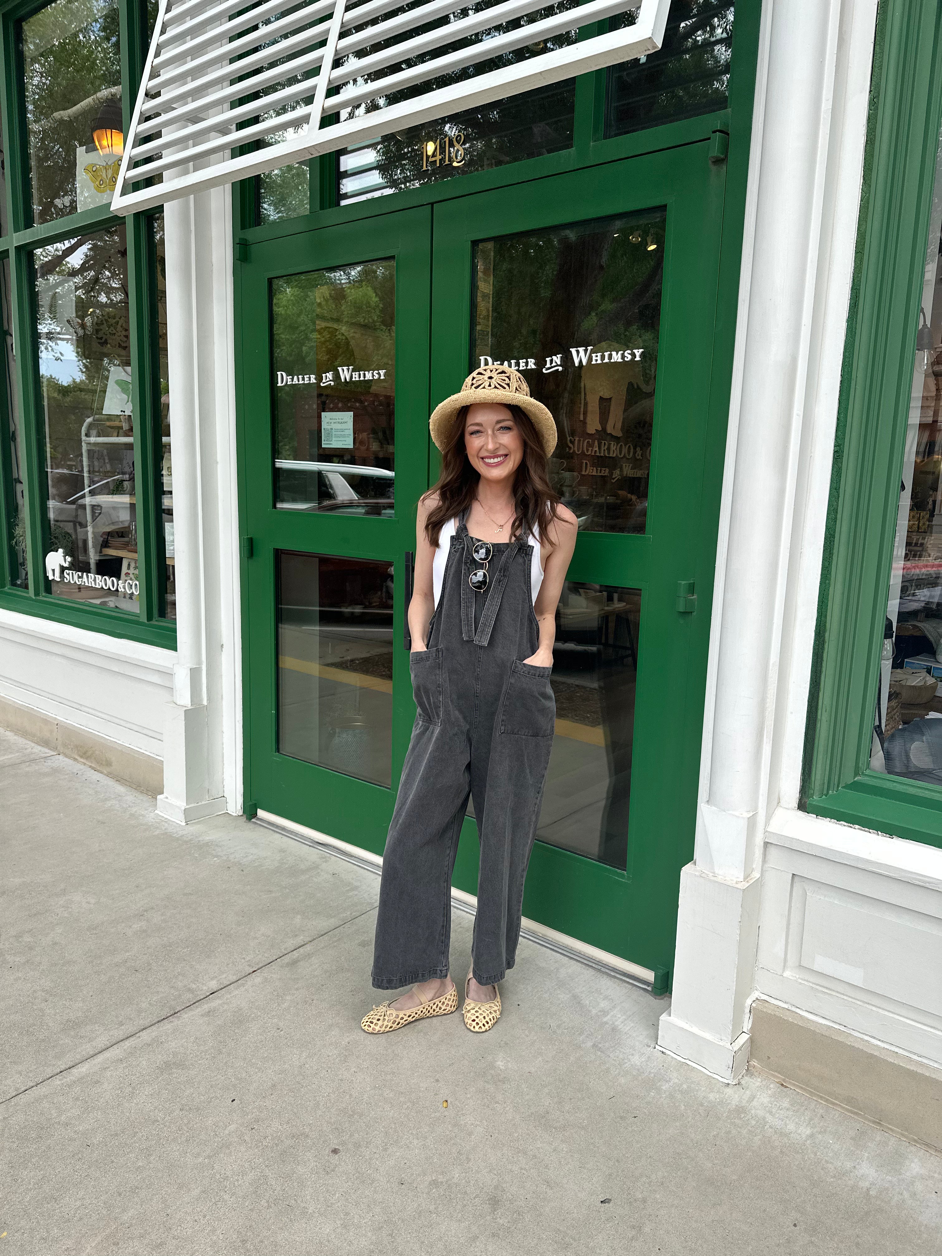 Tencel Washed Jumpsuit, Black