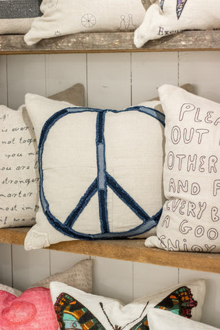 Pillow Collection- Peace Stitched Pillow