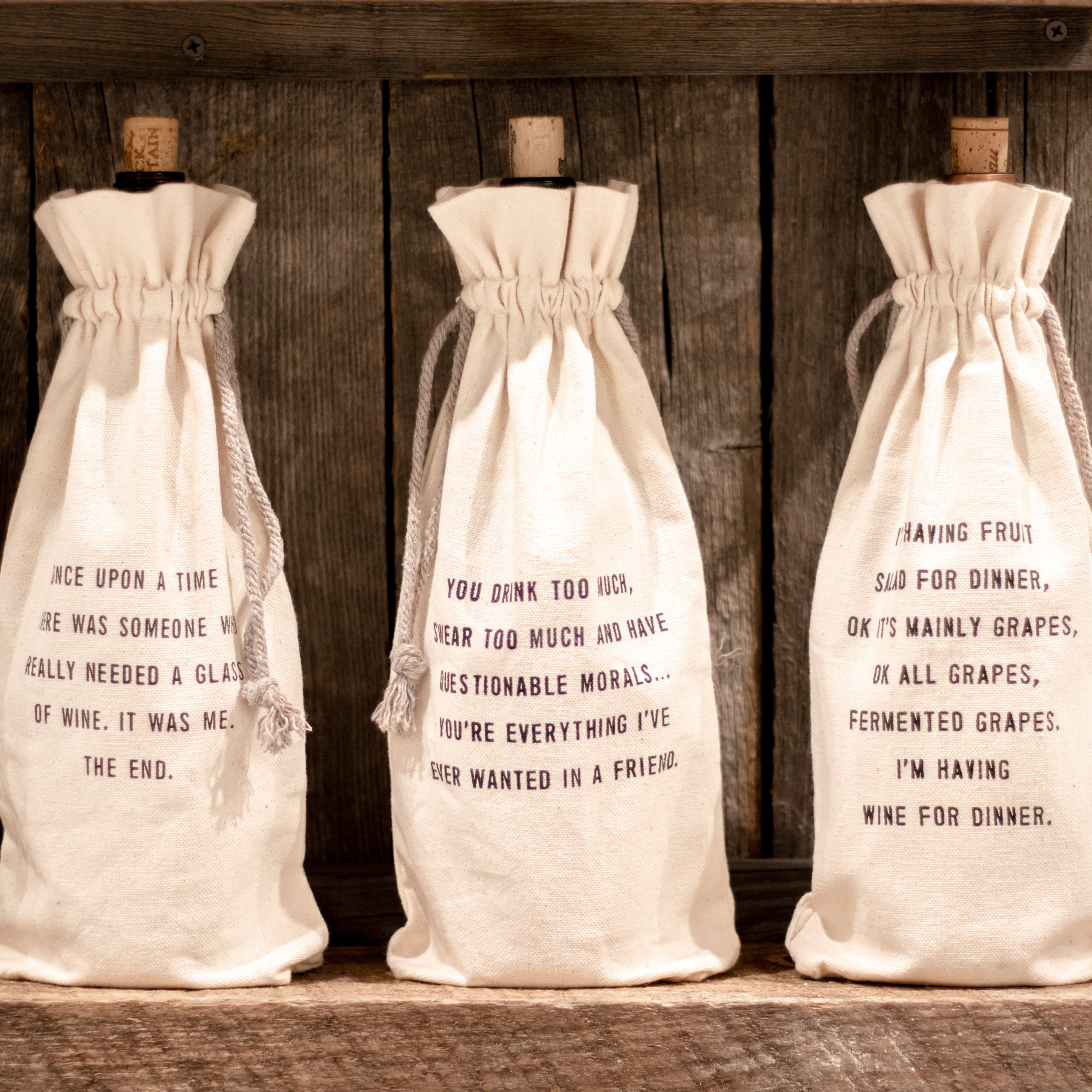 Wanted In A Friend Wine Bag