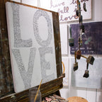 L-O-V-E Art Print in White - Gallery Wrap