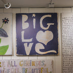 Big Love Art Print - Grey Wood