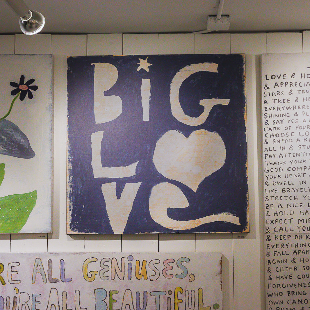 Big Love Art Print - Grey Wood