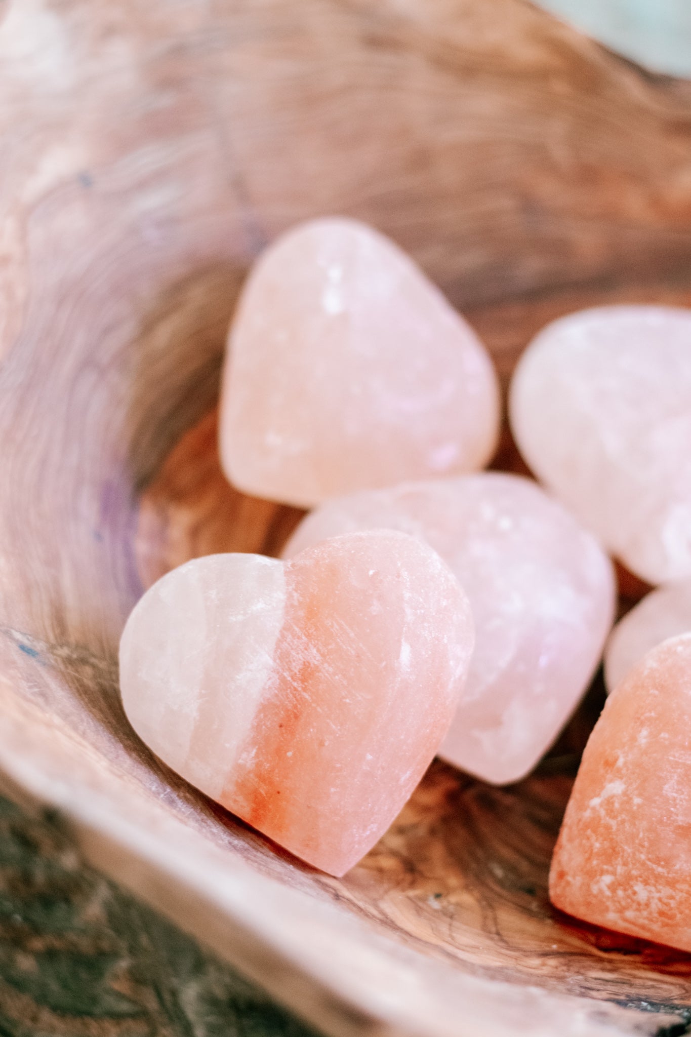 Heart Shaped Himalayan Salt Stones