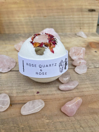 Rose Quartz & Rose Bath Bomb