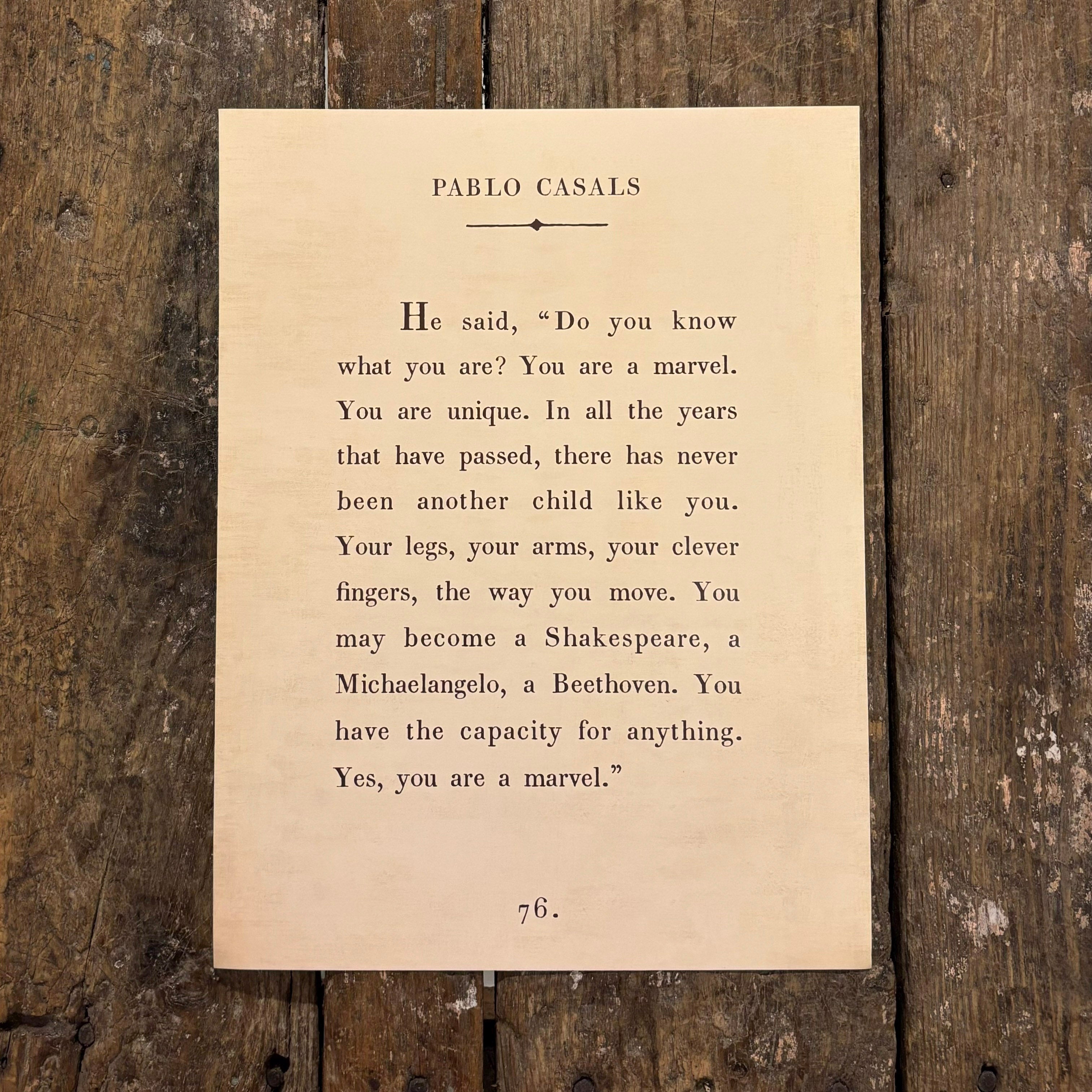 Pablo Casals Book Collection Art Poster