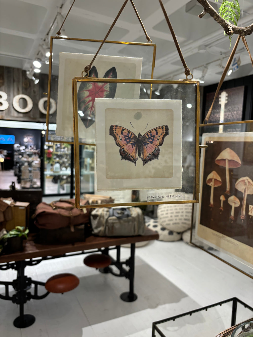 Square Brass Hanging Frame - 7" x 7"