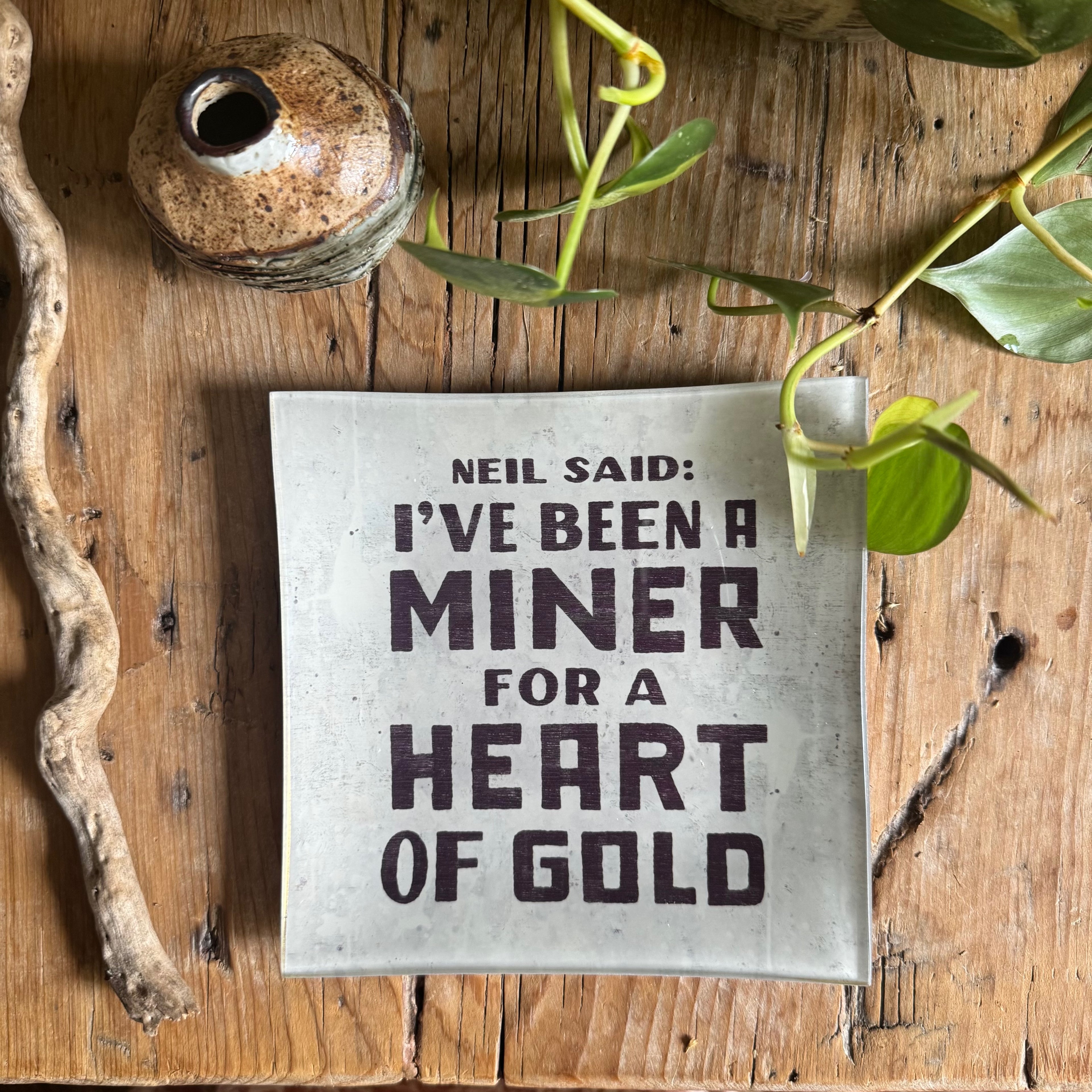 Neil Said Small Square Decoupage Plate
