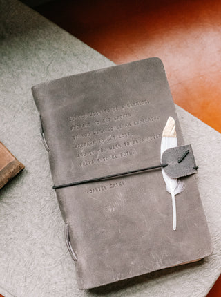 Daniel Saint Artisan Leather Journal in Charcoal - 5.75 x 8.75