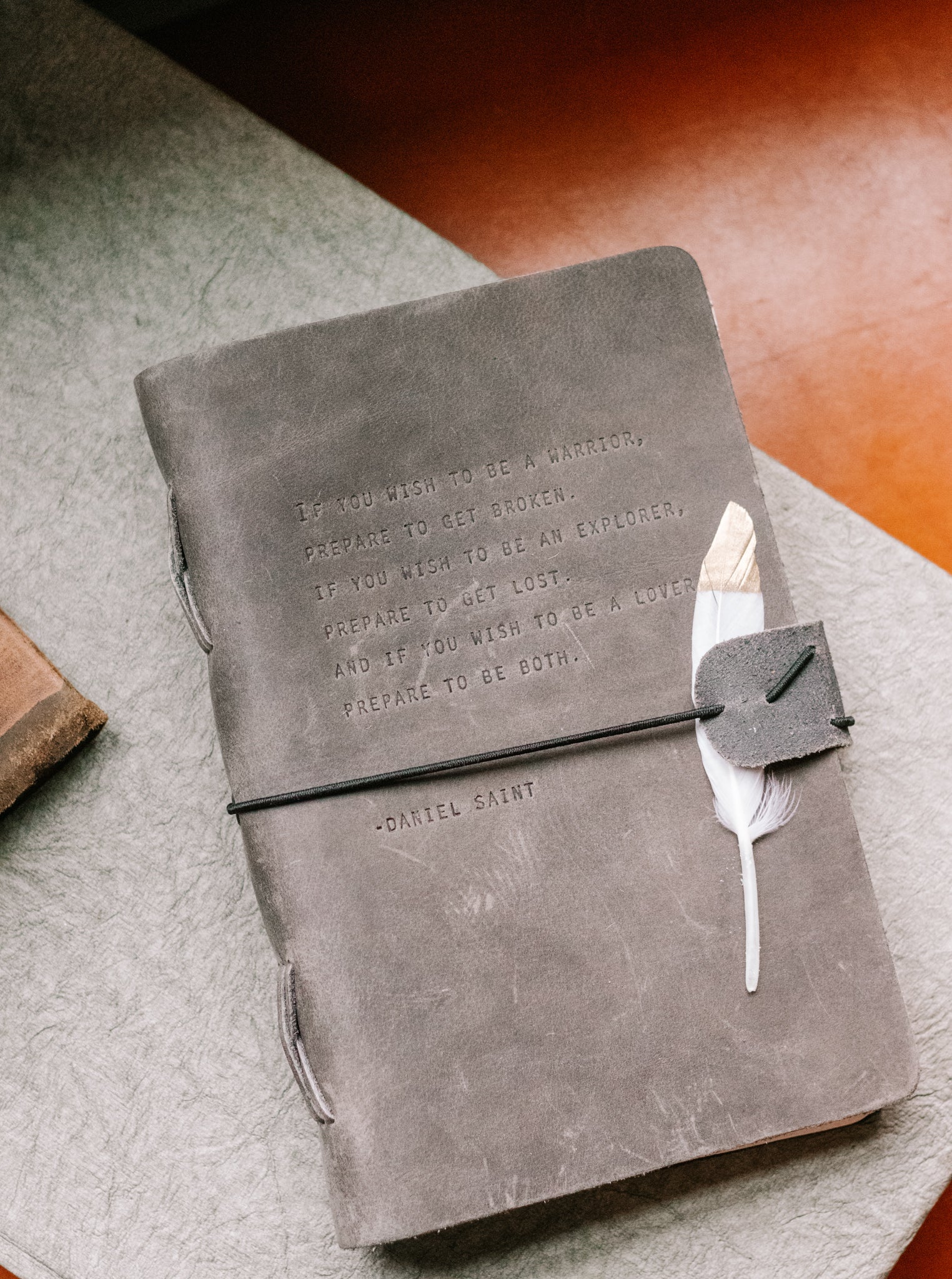 Daniel Saint Artisan Leather Journal in Charcoal - 5.75 x 8.75