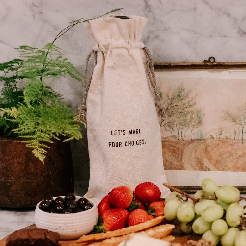 Let's Make Pour Choices Wine Bag