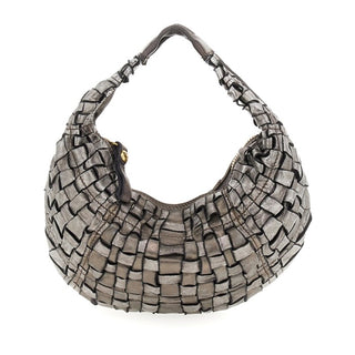 Small Shoulder Bag in Woven Cowhide