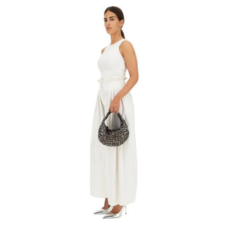 Small Shoulder Bag in Woven Cowhide
