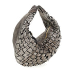 Small Shoulder Bag in Woven Cowhide