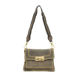 Agnese Studded Crossbody in Cement