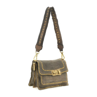 Agnese Studded Crossbody in Cement