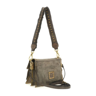 Agnese Studded Crossbody in Cement